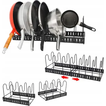 Úložný box VYSOUVACÍ STOJAN ORGANIZÉR DRŽÁK NA VÍKA POKLICE K PÁNVICÍM HRNCŮM