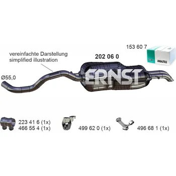 Auto-moto Zadní tlumič výfuku ERNST 202060