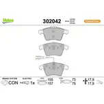 Sada brzdových destiček, kotoučová brzda VALEO 302042