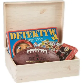 Úložný box Dřevěná bedýnka / organizér s víkem z překližky, bez úchytů, 40x30x13,5 cm