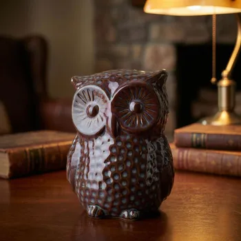 Pokladnička Pokladnička sova MONDEX SAGGIO 10 × 9 × 13 cm hnědá