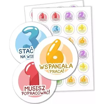 samolepka Samolepky samolepky - Hodnocení, 48 ks