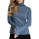 Dámský golfový top s dlouhým rukávem z modalu a kašmíru, dámská halenka Kleo S