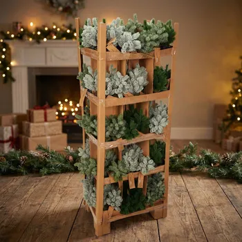 Vánoce Umělý vánoční stromek v černém květináči MONDEX CHRISTMAS 22 cm