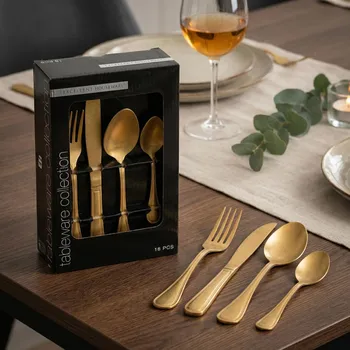 Příbor Sada příborů MONDEX EXCELLENT HOUSEWARE ANTIQUE GOLD 16 ks