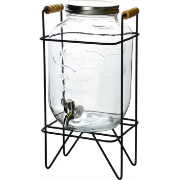 Sklenice Sklenice s kohoutkem 4L MODERN KITCHEN s kovovým stojanem