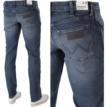 Pánské džíny Wrangler GREENSBORO pánské džíny rovného střihu velikost 33/32