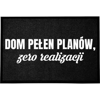 ČERNÁ VSTUPNÍ ROHOŽKA 60X40CM PŘED DVEŘE - DOMOV PLNÝCH PLÁNŮ