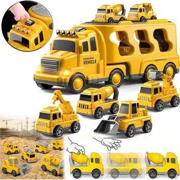 autíčko Stavební vozidla XXL Bagr Míchačka Jeřáb Buldozer + světla + zvuk