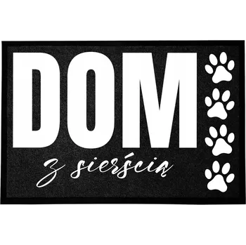 Rohožka ČERNÁ ROHOŽKA PŘED DVEŘE 60X40 CM - HUMORNÁ, S MOTIVEM SRSTI