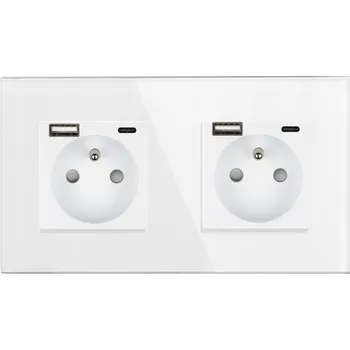 Elektrická zásuvka Elektrická Zásuvka USB nástěnná eLumos bílá