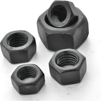 Matice Šestihranná matice DIN934 M6 třída 6 černá, neošetřená - balení 1 kg