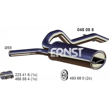 Auto-moto Zadní tlumič výfuku ERNST 048088