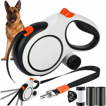 Vodítko pro psa VODÍTKO PRO PSA DLOUHÉ 8m Vodítko automatyczna 52kg PEVNÉ S BLOKACÍ