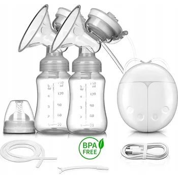 ELEKTRICKÁ ODSÁVAČKA MLÉKA DVOJITÁ BEZDRÁTOVÁ BPA FREE USB PRO ODSÁVÁNÍ