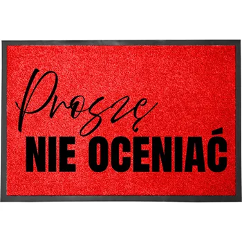 Rohožka ČERVENÁ VSTUPNÍ ROHOŽKA PŘED DVEŘE 60X40 - NEHODNOŤTE MĚ