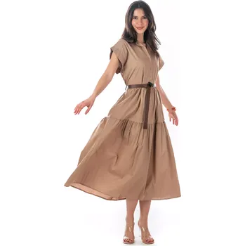 Dámské šaty Dámské šaty BRENDA 38 Tmavě béžová