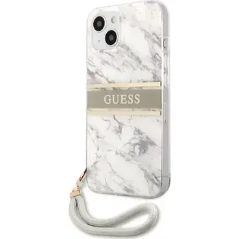Pouzdro na mobilní telefon GUESS TPU Marble Stripe Zadní Kryt pro Apple iPhone 13 Mini šedá (3666339023034)