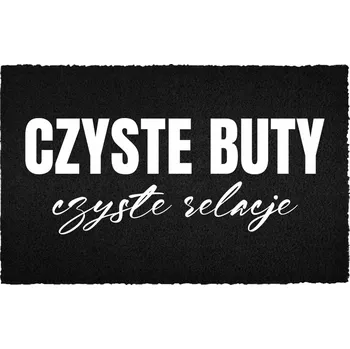 Rohožka KOKOSOVÁ ROHOŽKA ČERNÁ VSTUPNÍ ČISTICÍ ZÓNA 60X40 cm - ČISTÉ VZTAHY