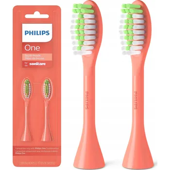 Péče o chrup Náhradní Hlavice pro sonické zubní kartáčky Philips One BH1022/01, korálové (2 ks)