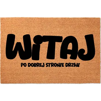 Rohožka KOKOSOVÁ ROHOŽKA PŘED DVEŘE 60X40CM - STRANA SE STROMY