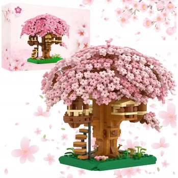 ostatní stavebnice STAVEBNÍ STAVEBNICE STROMEK BONSAI VIŠŇOVÝ KVĚT DÁREK 1104 DÍLŮ