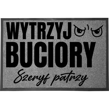 Rohožka VCHODOVÁ ROHOŽKA ŠEDÁ 40X60CM KE DVEŘÍM VTIPNÁ ZÁBAVNÁ UTŘI SI BOTY