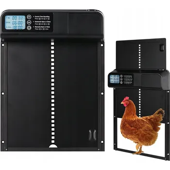 Chov hospodářského zvířete HLINÍKOVÉ AUTOMATICKÁ DVÍŘKA DO KURNÍKU VODĚODOLNÉ ČASOVÉ OTEVÍRÁNÍ