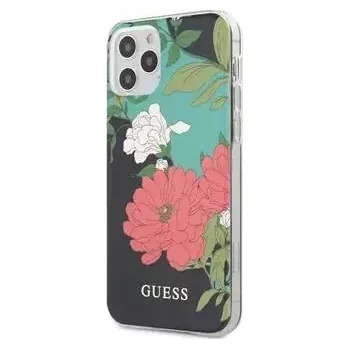 Pouzdro na mobilní telefon GUESS PC TPU Flower N.1 Zadní Kryt pro Apple iPhone 12 Pro Max černá (3700740482100)