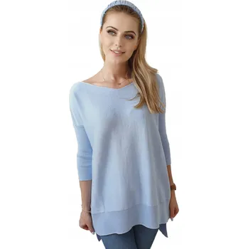 Dámské spodní prádlo Kamea dámský svetr modrý volný k bokům univerzální velikost