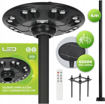 Venkovní osvětlení Solární pouliční lampa Elektrosalon 15 W 1500 lm