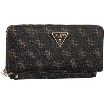 Peněženka Guess peněženka eko kůže hnědá - dámská