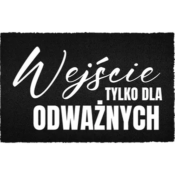 Rohožka KOKOSOVÁ ROHOŽKA ČERNÁ VSTUPNÍ 60X40CM - VTIPNÝ DESIGN PRO ODVÁŽNÉ