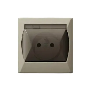 Elektrická zásuvka Nástěnná Elektrická Zásuvka Ospel Akcent Béžová GPH-1AZ