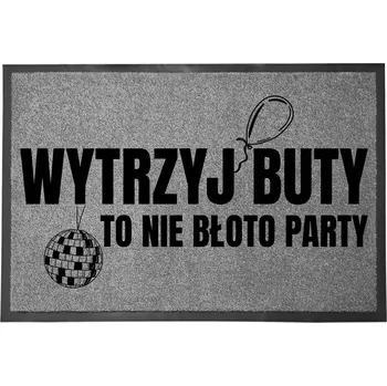 ŠEDÁ VSTUPNÍ ROHOŽKA 40X60 CM KE DVEŘÍM S HUMOREM - ŽÁDNÉ BLÁTO!