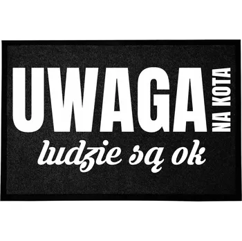 Rohožka ČERNÁ VSTUPNÍ ROHOŽKA 60X40 POD DVEŘE - LIDÉ JSOU OK (VTIPNÝ MOTIV)