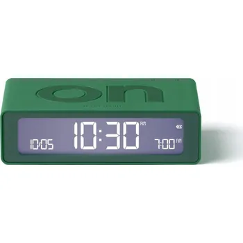 Budík Oboustranný budík Lexon Flip Mini zelený