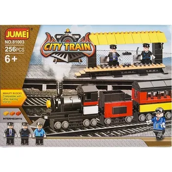 ostatní stavebnice Stavebnice Jumei City VLÁČEK 256 dílků 30 x 21 cm