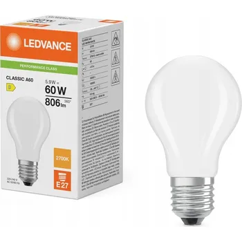 Žárovka LED žárovka E27 CLASSIC A 60 DIM 5,9W = 60W 806lm 2700K Ledvance