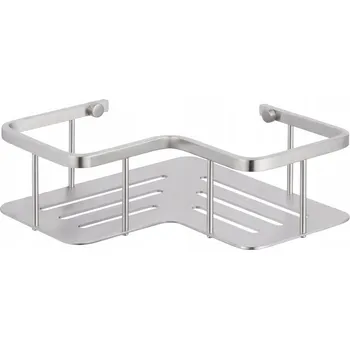 Drátěná police Rohový koupelnový košík do sprchy, polička ocel