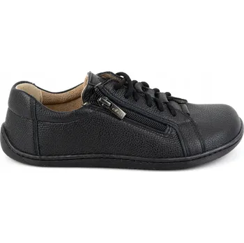 Dámské polobotky Minimalistické barefoot kožené dámské boty 1242 černé 36