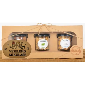 Dárková krabička Dárková sada Kešu či Mandlí 3ks NAMIXUJ si SÁM Veselého Mikuláše (Dárková sada Kešu či Mandlí 3ks NAMIXUJ si SÁM Veselého Mikuláše)
