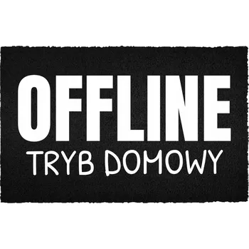 Rohožka KOKOSOVÁ ROHOŽKA ČERNÁ VENKOVNÍ VSTUPNÍ 60X40CM PŘED DVEŘE OFFLINE