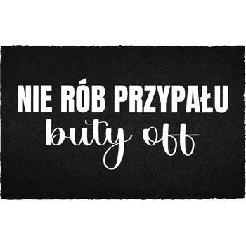 Rohožka KOKOSOVÁ ROHOŽKA ČERNÁ VSTUPNÍ 60X40 VTIPNÁ ZÁBAVNÁ NEDĚLEJ OSTUDU