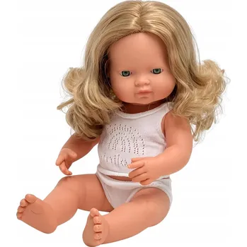Panenka Panenka Miniland holčička Evropanka tmavá blond 38 cm, 31260