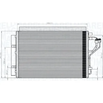 Výparník klimatizace Kondenzátor, klimatizace MAGNETI MARELLI 350203851000