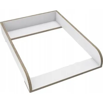 přebalovací pult a komoda Bílý přebalovací pult se zaoblenými hranami na komodu Koppang 460 IKEA, nástavec 72x50 cm