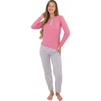 Dámské pyžamo Dámské pyžamo dvoudílné s knoflíčky u výstřihu