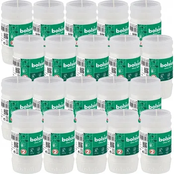 Svíčka Parafínové vložky do hřbitovních svíček Bolsius RP2 45h, 20 kusů