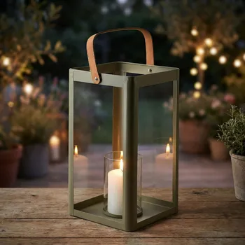 Lucerna Lucerna MONDEX LOUIS 20×20×35 cm olivová